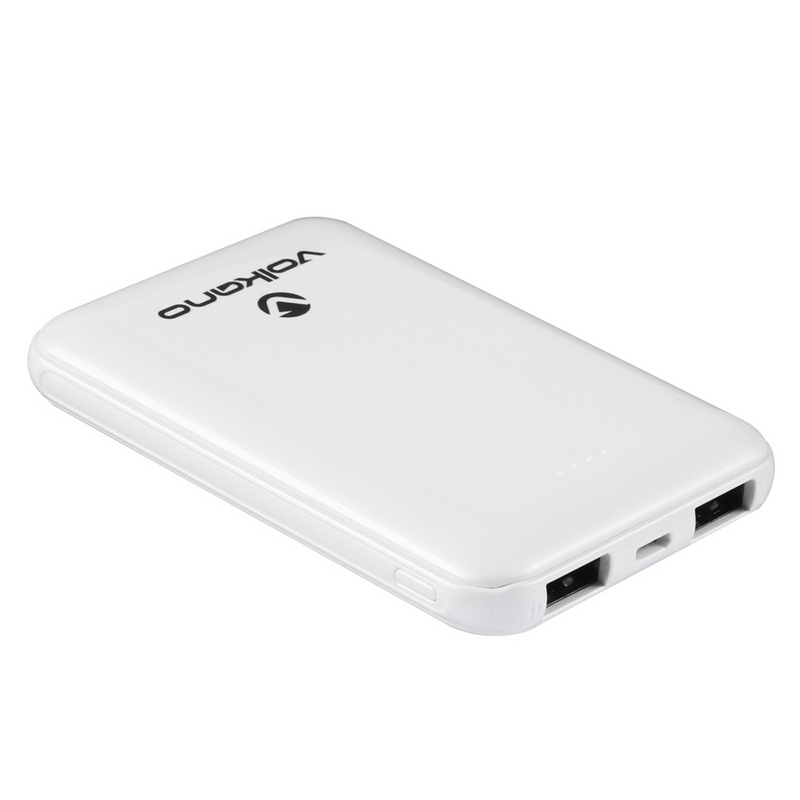 Volkano 5000mAh Power Bank - Nano Series - White