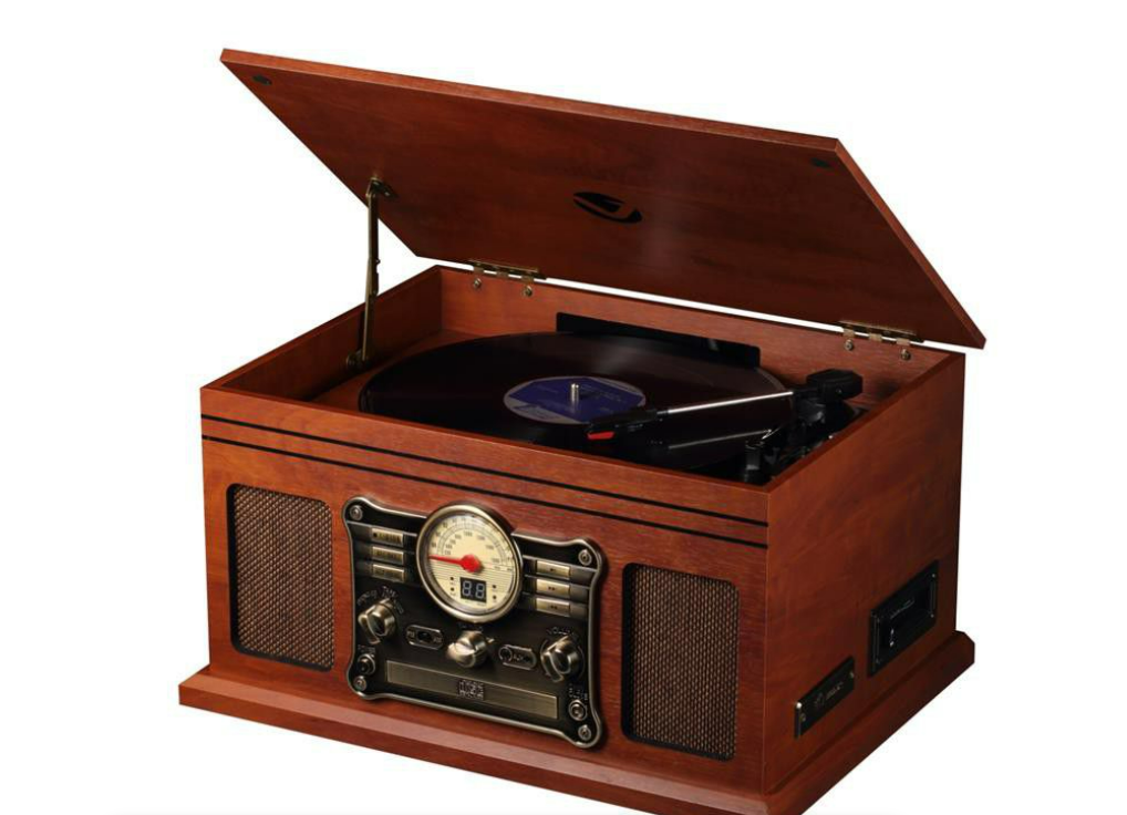 Volkano Vinyl Series 3-Speed Record Player Turntable and Bluetooth Speaker