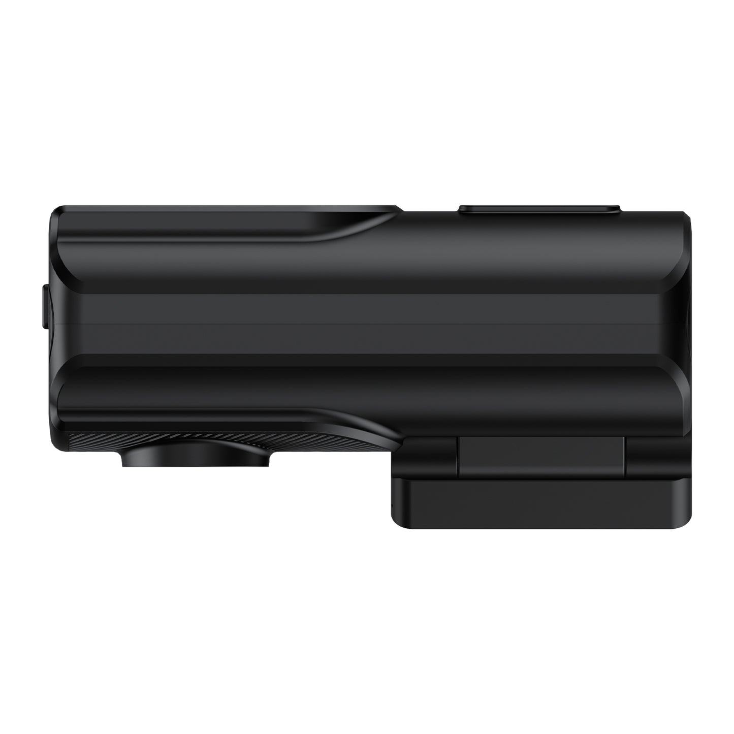 A side angle close up of the F1.8 lens on the WINX TRACK Pro dashcam highlighting its low-light capabilities