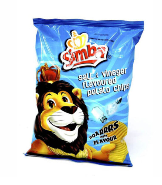Simba Large Salt & Vinegar 125g Box of 24 Chips