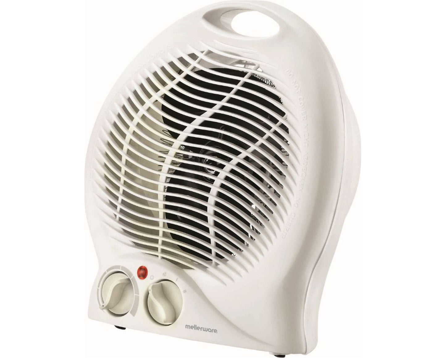 Mellerware Heater Floor Fan Plastic White 2Heat Settings 2000W "Swiss"