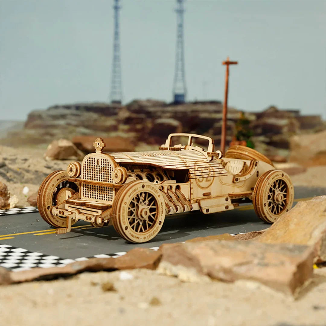 Robotime Grand Prix Car Scale Model 3D Wooden Puzzle