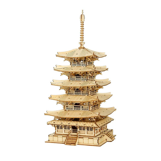Robotime Five-Storied Pagoda 3D Wooden Puzzle