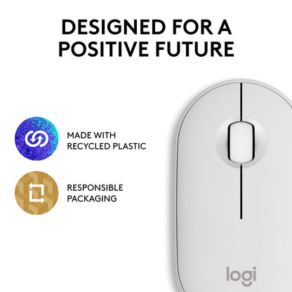 Logitech Pebble Mouse 2 M350s Slim Bluetooth Wireless Mouse (2 Year Warranty, Parallel Import)