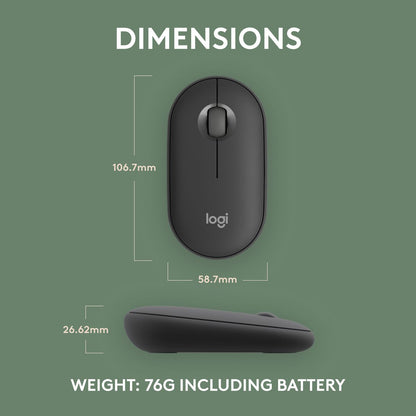 Logitech Pebble Mouse 2 M350s Slim Bluetooth Wireless Mouse (2 Year Warranty, Parallel Import)