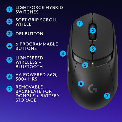 Logitech G309 Lightspeed Wireless Mouse (2 Year Warranty, Parallel Import)
