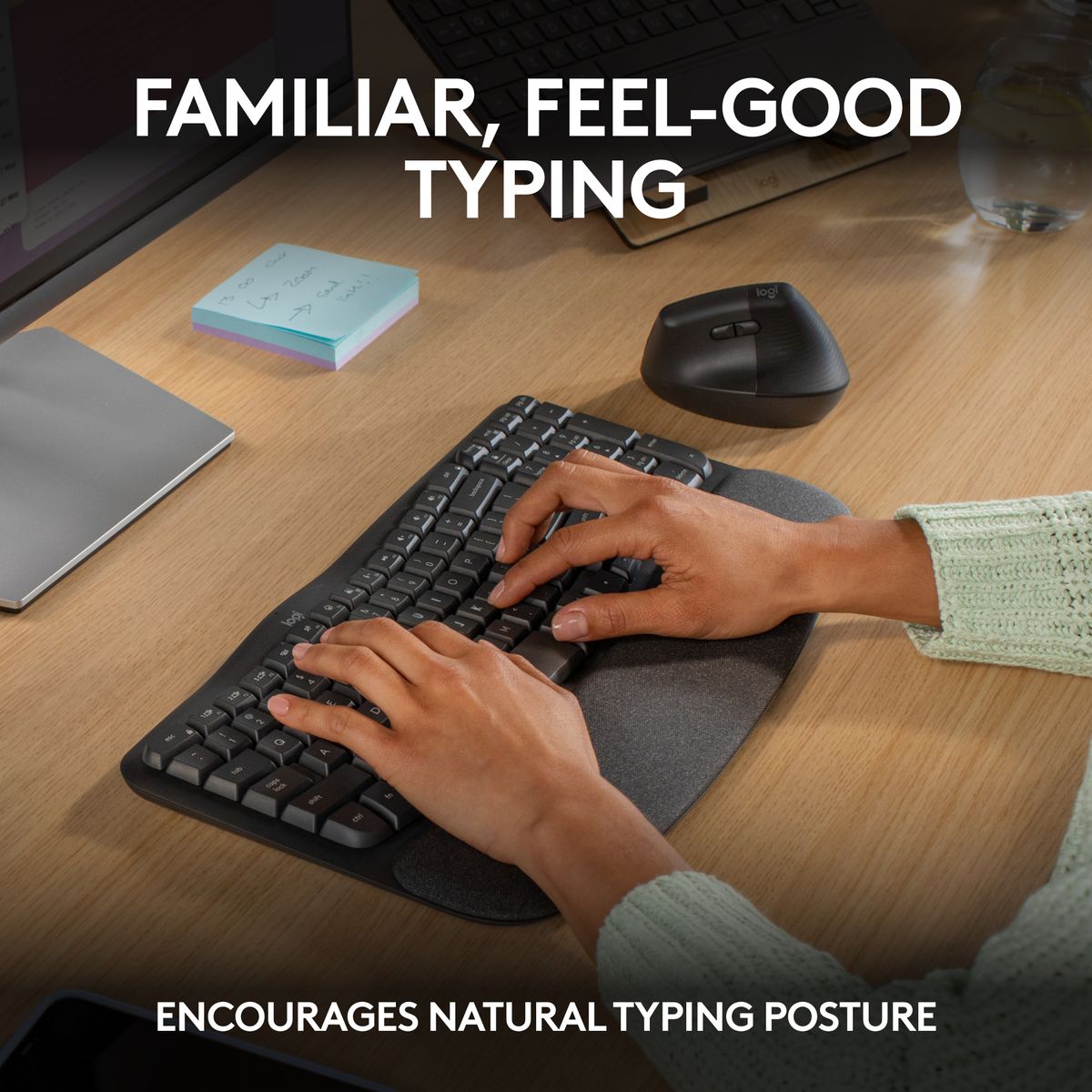 Logitech Wave Keys Wireless Ergonomic Keyboard (2 Year Warranty, Parallel Import)