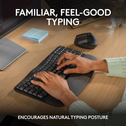 Logitech Wave Keys Wireless Ergonomic Keyboard (2 Year Warranty, Parallel Import)