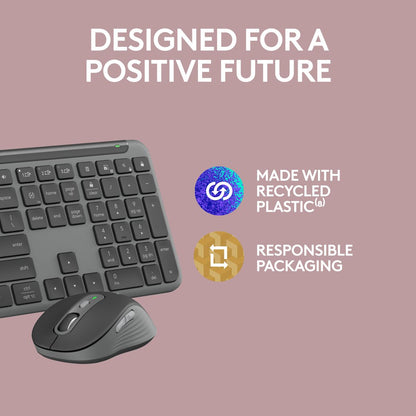Logitech - Signature Slim Wireless Keyboard & Mouse Combo - MK950 - Black (2 Year Warranty, Parallel Import)