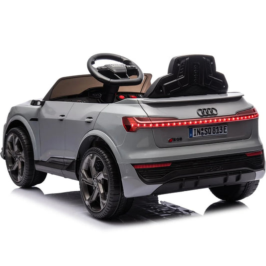 Audi SQ8 Etron Kids Electric Ride on With Rubber Wheels 12v Grey