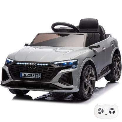 Audi SQ8 Etron Kids Electric Ride on With Rubber Wheels 12v Grey