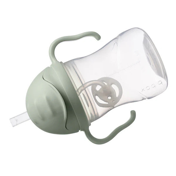 B.Box 240ml sippy cup with weighted straw and easy-grip handles, shown in a modern matte finish.