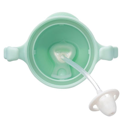 B.Box 240ml sippy cup with weighted straw and easy-grip handles, shown in a modern matte finish.