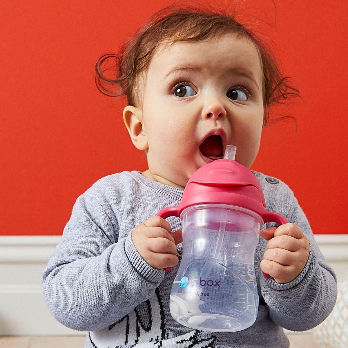 B.Box Weighted Straw Sippy Cup (240ml) | Leak-Proof Training Cup | Drink From Any Angle