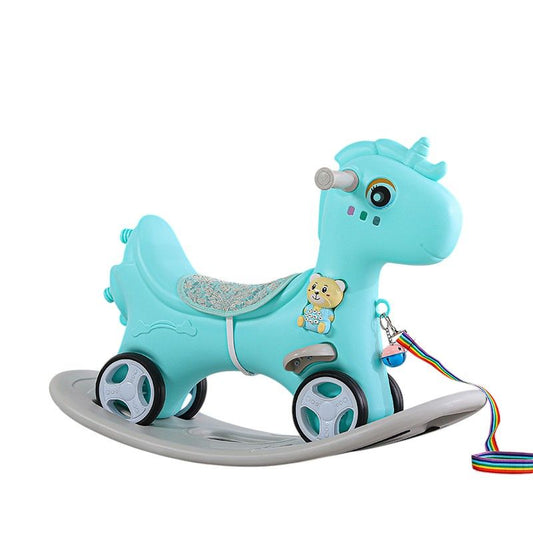 Babies-Up Rocking Dino Horse with Delight Music for Kids Age 3 in 1 Rocker