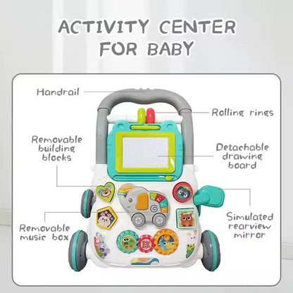 Babies-Up Baby/Toddler/Kids Music Walker - Multi-Functional & Anti-Rollover Design

Support your child's first steps with safety and fun! The Babies-Up Music Walker is a multi-functional walking assistant designed to help babies and toddlers develop balance and coordination while enjoying interactive music, lights, and learning features. With its anti-rollover base and entertainment panel, it turns walking practice into a joyful learning journey.