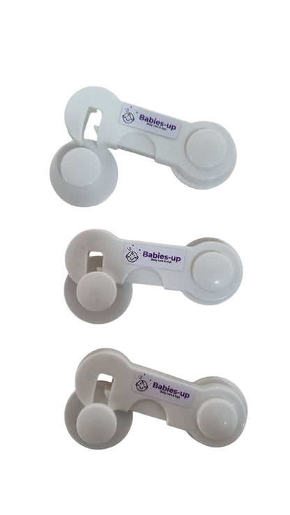 Babies-Up Cabinet/Fridge/Cupboard Lock Baby Proofing for Child Safety Set 3

Apply device to cabinets, fridges, and cupboards firmly press down the tape. Once done let the tape sit there for 42 Hours to get great firm stickiness to the surface.

Baby Cabinet Lock Baby Proofing for Child Safety Child Proof Safety Cabinet Locks for Babies