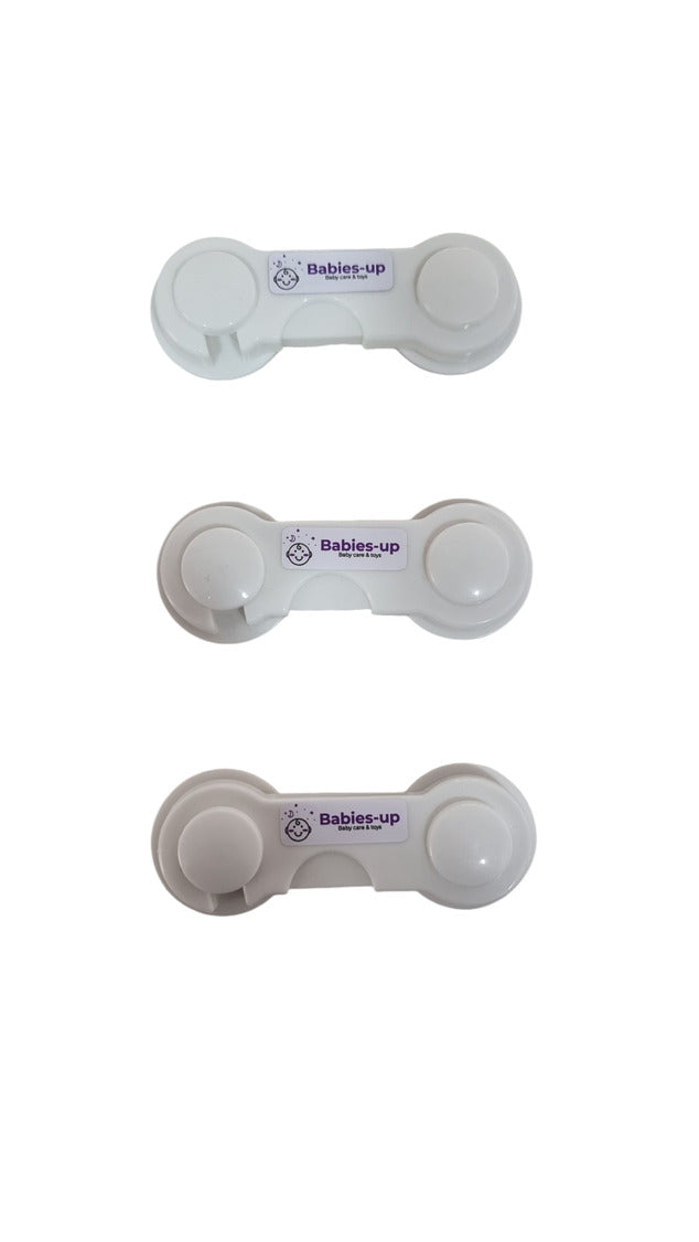 Babies-Up Cabinet/Fridge/Cupboard Lock Baby Proofing for Child Safety Set 3

Apply device to cabinets, fridges, and cupboards firmly press down the tape. Once done let the tape sit there for 42 Hours to get great firm stickiness to the surface.

Baby Cabinet Lock Baby Proofing for Child Safety Child Proof Safety Cabinet Locks for Babies