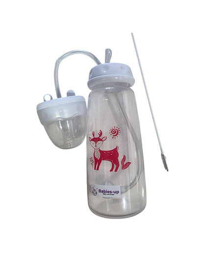 Babies-Up Hands-Free Baby Bottle – 240ml Anti-Colic Feeding Solution

Make feeding time easier and more comfortable with the Babies-Up Hands-Free Baby Bottle, designed for busy parents and happy babies. With a 240ml capacity, this innovative bottle features a hands-free design that allows babies to feed in a natural, upright position, promoting independence and convenience.