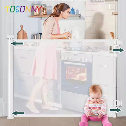 Babies-Up Retractable Baby & Pet Safety Gate – 1.8M Mesh Barrier

Keep your little ones and furry friends safe with the Babies-Up Retractable Baby and Pet Gate, a smart and space-saving safety solution for your home. Measuring up to 1.8 meters wide, this durable mesh gate is perfect for doorways, hallways, stairs, and open areas—providing a secure barrier without taking up space when not in use.