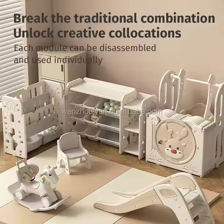 Babies-Up White & Beige Playpen All-In-One Multiplay Fun Zone Fence Playset (0–3 Years, Indoor)

Turn any room into a safe and engaging play space with the Babies-Up White Beige All-In-One Multiplay Fun Zone Playpen, specially designed for babies and toddlers aged 0–3 years. With its elegant white and beige colour scheme, this indoor playpen offers a soft, neutral look that suits modern interiors while keeping your little one protected and entertained.