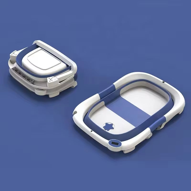 Babies-up Foldable Bath Tub with Shower Holder, Pillow Pad and built-in Thermometer

Multifunction, Easy to Store, Portable, Foldable Design, Saving Storage Space, Soft Baby Bath Cushion, Real-Time Temperature Sensing, Heat Sensitive Drain Plug, Safety Material

Easy to store and fold up into one's cupboard away from everything.

Easy to Put on one's table, counter top or stand so one doe not need to bend down to wash their baby.