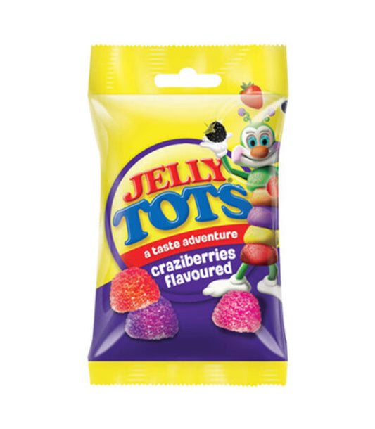 Beacon Jelly Tots Craziberries 100g

Unleash a burst of fruity fun with Jelly Tots Craziberries! This 100g pack is filled with soft, chewy, berry-flavored sweets in vibrant colors that make every bite an adventure. Perfect for kids and adults alike, these delicious treats are great for snacking, sharing, or adding a touch of sweetness to your day.