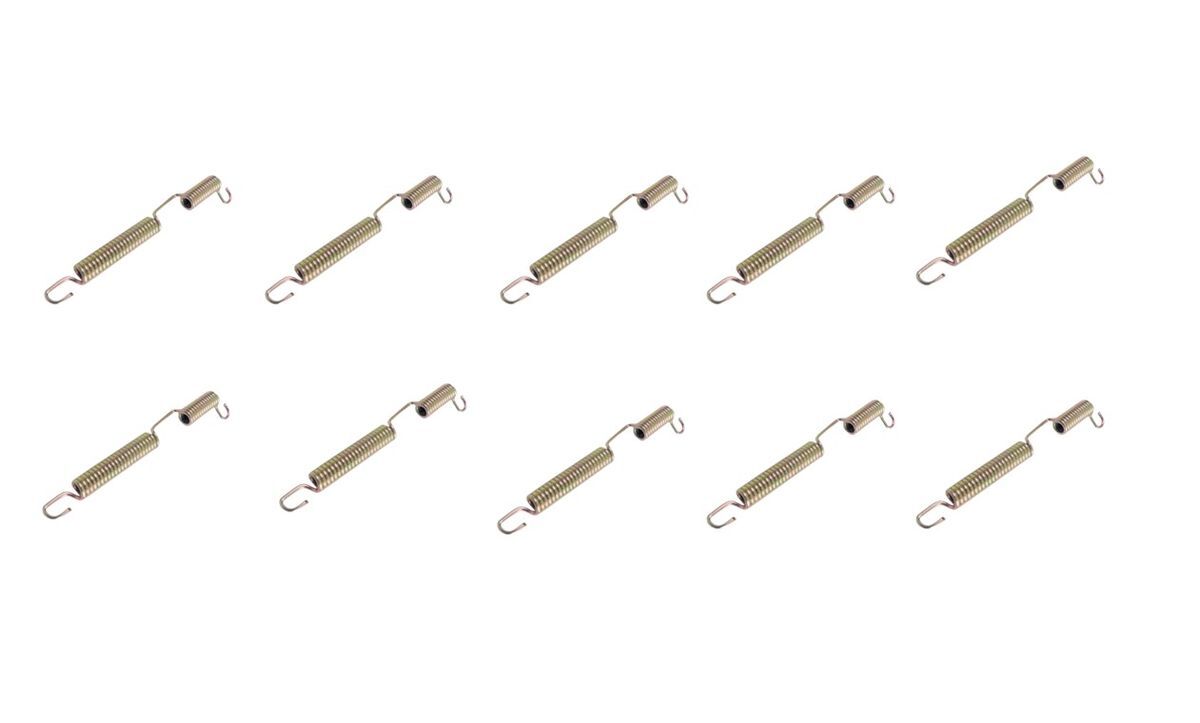 Brake Spring Compatible with Nissan E20 Front 820 Shoes Pack of 10

A Brake Spring for the Nissan E20, specifically designed for the front 820 shoes, is a crucial component in the drum brake assembly. Here's a detailed description: