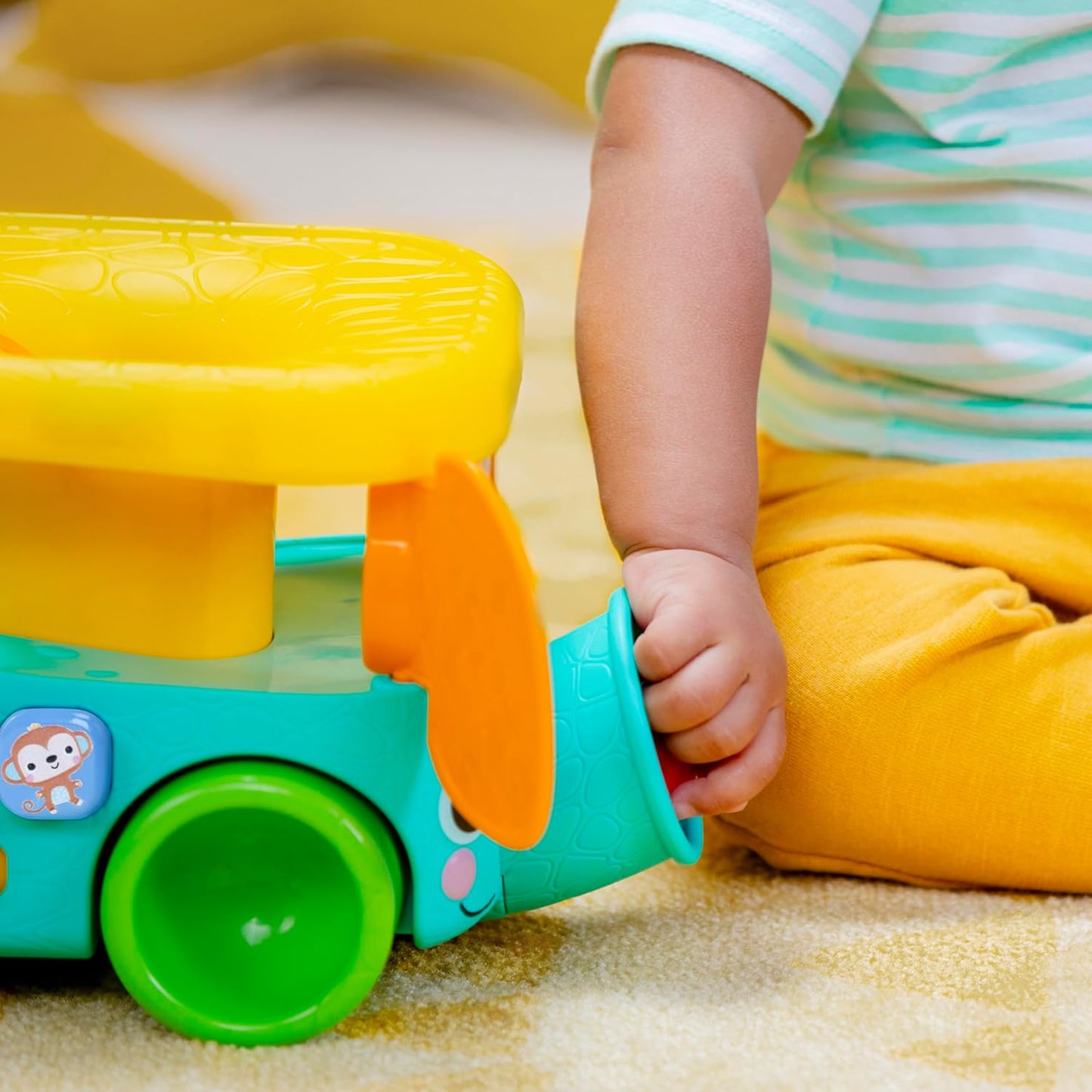 Bright Starts Pop & Roll Safari Bus Ball Play Toy