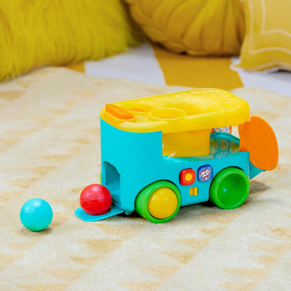 Bright Starts Pop & Roll Safari Bus Ball Play Toy