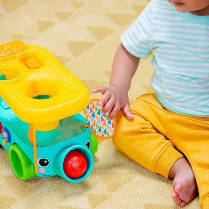Bright Starts Pop & Roll Safari Bus Ball Play Toy