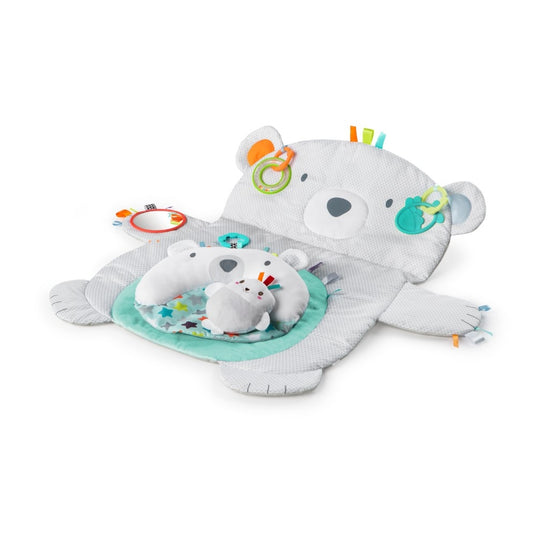Bright Starts Tummy Time Prop and Play

Every baby needs a place to play. With the Bright Starts Tummy Time Prop & Play mat, your little cub will have the cosiest space to do just that! Plush and padded, this polar bear mat offers support for all your baby’s wiggles and kicks. The sweet matching prop pillow gives baby a lift as she learns to push up during those first few months