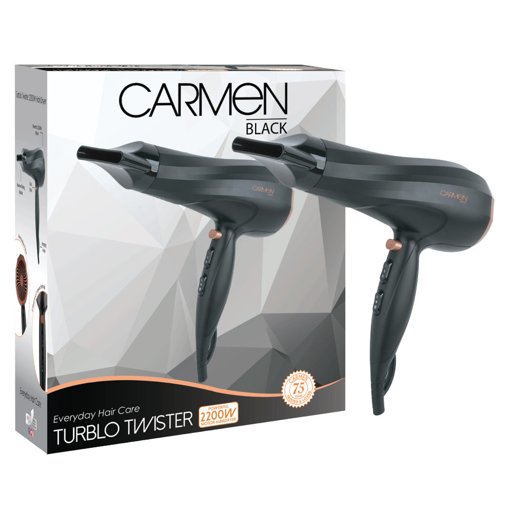 Carmen Turblo Hairdryer 2200W - Black