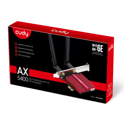 Built in with the latest Bluetooth 5.2 technology, the Cudy AX5400 Tri-Band Wi-Fi 6 PCI Express Adapter can achieve 2× faster speed and 4× broader coverage than on Bluetooth 4.2. Easily connect as many devices as you want, including game controllers, headphones, and keyboards, to enjoy a smoother experience than ever before.&nbsp;Everyone knows that lower latency is essential to gaming success. The revolutionary OFDMA reduces lag by up to 75% to increase your response time. Enjoy ultra-responsive real-time 