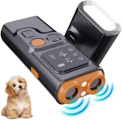 Dogs-Up Handheld Ultrasonic Anti Barking Device With Torch For Training Dogs

Train your dog safely and effectively with the Handheld Ultrasonic Anti-Barking Device! Designed to reduce excessive barking and correct unwanted behaviors, this device emits a safe ultrasonic sound that is only audible to dogs. The built-in LED torch adds extra functionality for nighttime walks and training sessions