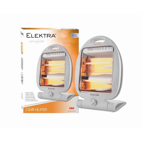 Elektra - 800W 2 Bar Heater - White