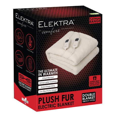 Elektra - Acrylic Fur Electric Blanket - Queen