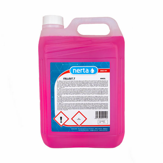 Nerta Fallout 7 – Iron Fallout Remover

The PH-Neutral Fallout 7 is a powerful rim cleaner and iron fallout remover, designed for safe and easy use. Its colour changing, unique formula deeply cleans and quickly eliminates dirt, brake dust, and iron particles from your vehicle’s rims and body. Not only does it effectively remove iron contamination, but it also helps prevent further iron-related damage, making it the ideal solution for tackling metallic contaminants.

Rim cleaner and iron fallout re