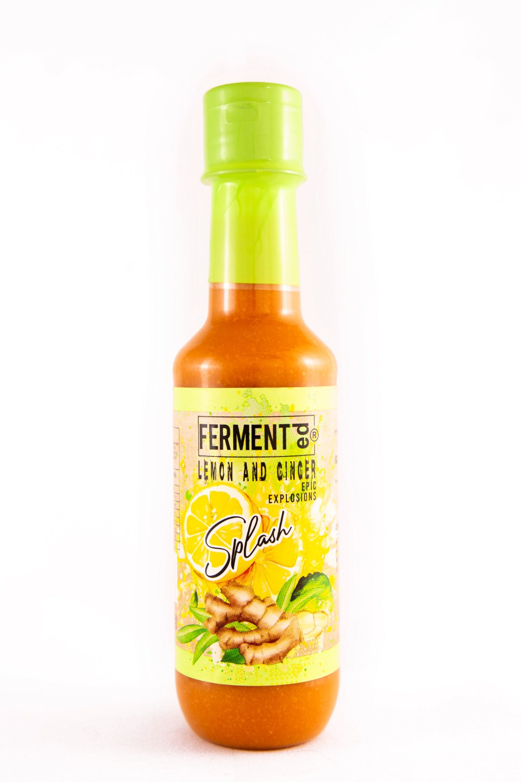 Fermented Lemon And Ginger Splash Sauce Epic Explosions 250ml

FERMENTed Lemon &amp; Ginger Splash: Citrusy Zing with Ginger Spice
Starting with the zing of fermented lemons and the robust essence of ginger, our
FERMENTed Lemon &amp; Ginger Splash is a delightful concoction that balances the citrusy
tang with the earthy warmth of ginger, creating a versatile splash that will elevate both
sweet and savoury dishes