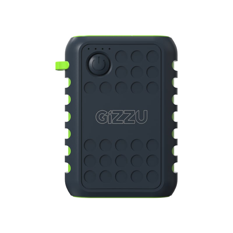 Gizzu 10000mAh 18W Rugged Power Bank
Keep your mobile devices charged no matter where you are with the Gizzu 10000mAh 18W Rugged Power Bank.

This ultra-durable and versatile portable power bank has a 10000mAh lithium-ion battery and is ideal for long trips or when a mobile power source is unavailable. Its high-powered USB Type-C port provides fast and reliable charging for your devices while also supporting power delivery of up to 18W to charge more powerful devices. Its USB Type-C and USB-A outputs are co