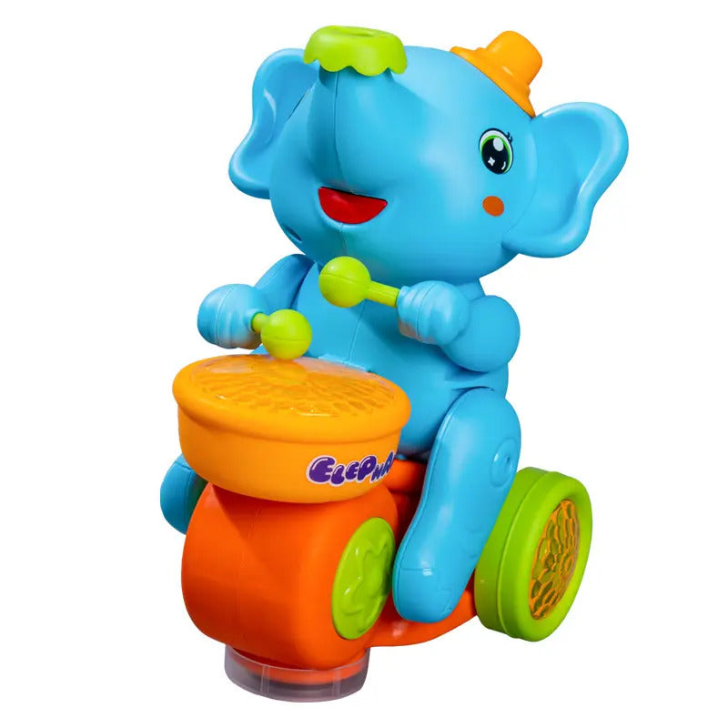 Babies-Up Elephant With Music And Flashing Light Kids Electric Toys Play The Drum Animal Toys For Kids