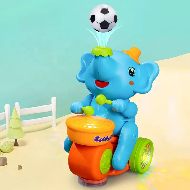 Babies-Up Elephant With Music And Flashing Light Kids Electric Toys Play The Drum Animal Toys For Kids