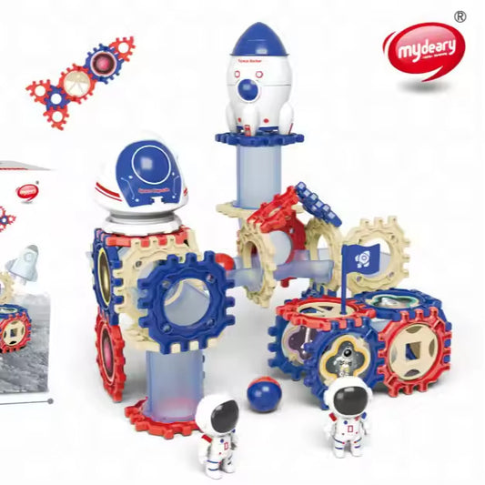 Kids-Up 191 Pieces DIY STEM Marble Run Maze Space Building Blocks Set