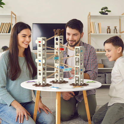 Kids-Up 103 Piece STEM Marble Run Set Featuring Music Pillars & Maze Track