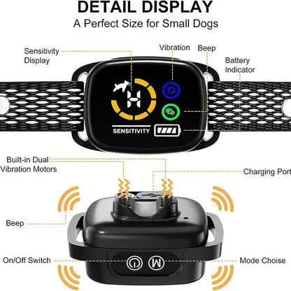 Dogs-Up Anti Barking Collar No Shock Smart Anti Barking Collar 6 Adjustable