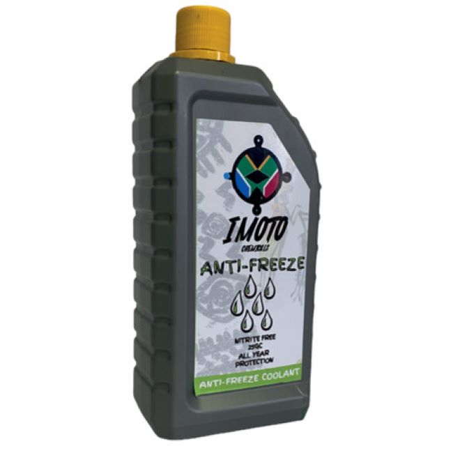 IMOTO Anti-Freeze 25GC (Green) Pack of 12

The IMOTO Anti-Freeze 25GC (Green) Pack of 12 is a high-quality coolant specifically formulated to protect automotive engines from freezing in cold temperatures and overheating in hot conditions. This product is designed to maintain optimal engine operating temperatures and prevent corrosion within the cooling system. Here's a detailed description: