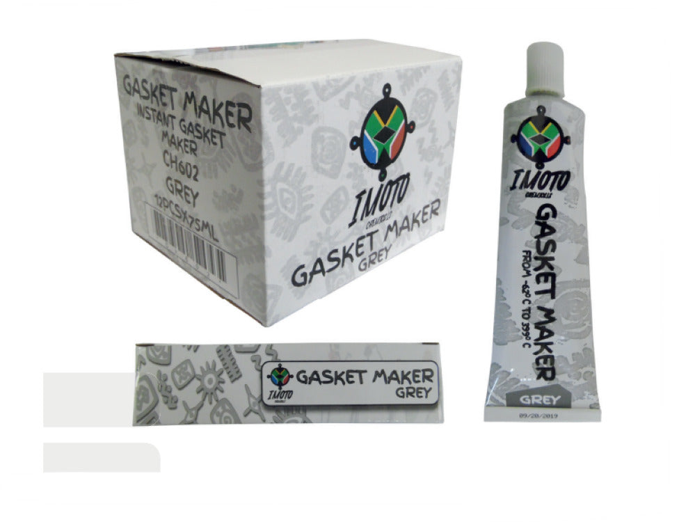 IMOTO Gasket Maker Grey (Non-Sensor Safe) Pack of 12

The IMOTO Gasket Maker Grey (Non-Sensor Safe) is a premium-quality silicone gasket maker designed to withstand extreme temperatures and provide a reliable seal. This pack of 12 is perfect for professional mechanics, automotive enthusiasts, and industrial users who need a durable and dependable gasket solution.