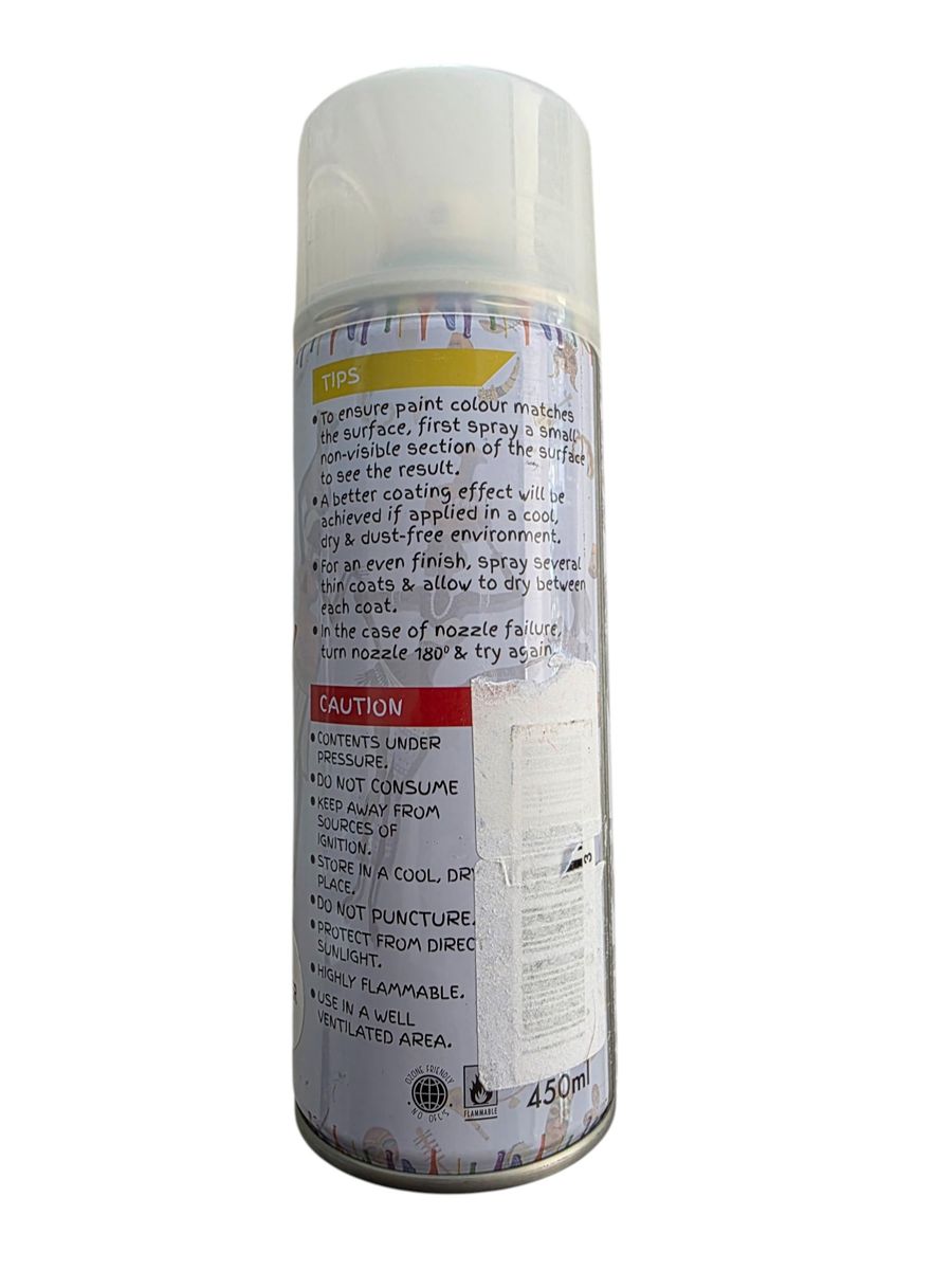 Imoto Spray Paint
Quick Dry
• Rust Inhibitor
• Lead Free
• Suitable for interior and exterior applications

hermoplastic Acrylic Resin
Good Leveling
High Coverage
Quick Drying
Strong Adhesiveness
Rich Color &amp; High lustre
Matches well with Various Types Of Paint Primers
Impact Enduring
Can Be Used To Paint &amp; Repairs a Wide Variety of Surfaces Including
Metal, Wood. Glass, Leather

What's in the box
1 x Imoto Spray Paint