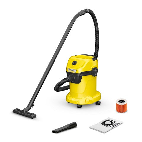 Karcher WD 3 Wet and Dry Vacuum Cleaner

Powerful and efficient at a super price-performance ratio: The WD 3 impresses with 17 litre plastic container, 4 metre power cable, 2 metre suction hose and single-piece cartridge filter.