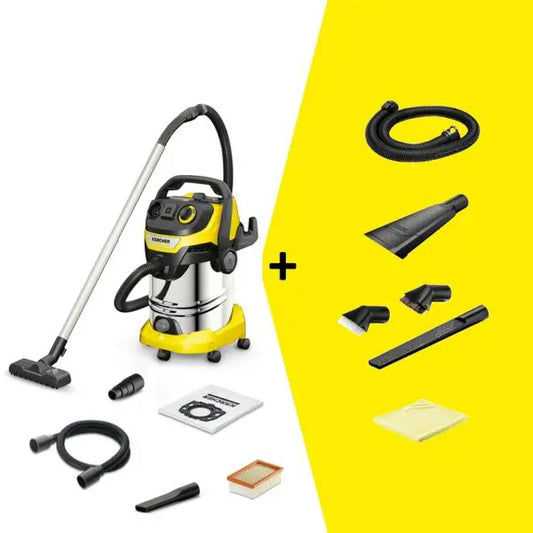 Karcher WD 6 Car Wet & Dry Vacuum Cleaner

Very powerful suction with outstanding energy efficiency (power consumption 1300 watts) and 30-litre stainless steel container, a 6-metre-long cord and a 2.2-metre-long suction hose. Combo includes car interior cleaning kit.